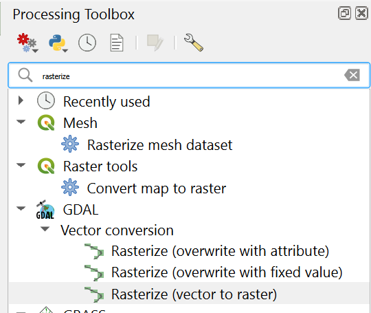 Rasterize Vector to Raster